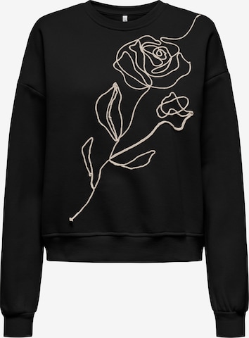 melns Only Tall Sportisks džemperis 'ONLELISANNA': no priekšpuses