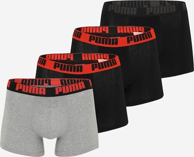 PUMA Bokserishortsit 'EVERYDAY' värissä harmaa / punainen / musta, Tuotenäkymä
