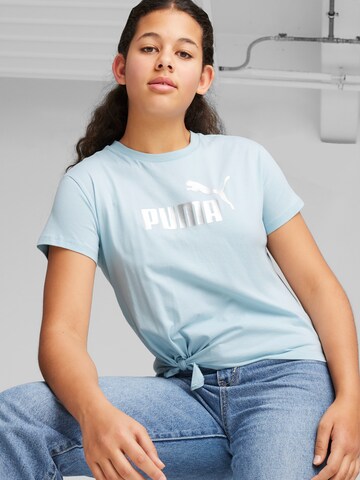 PUMA Majica 'Essentials+' | modra barva: sprednja stran