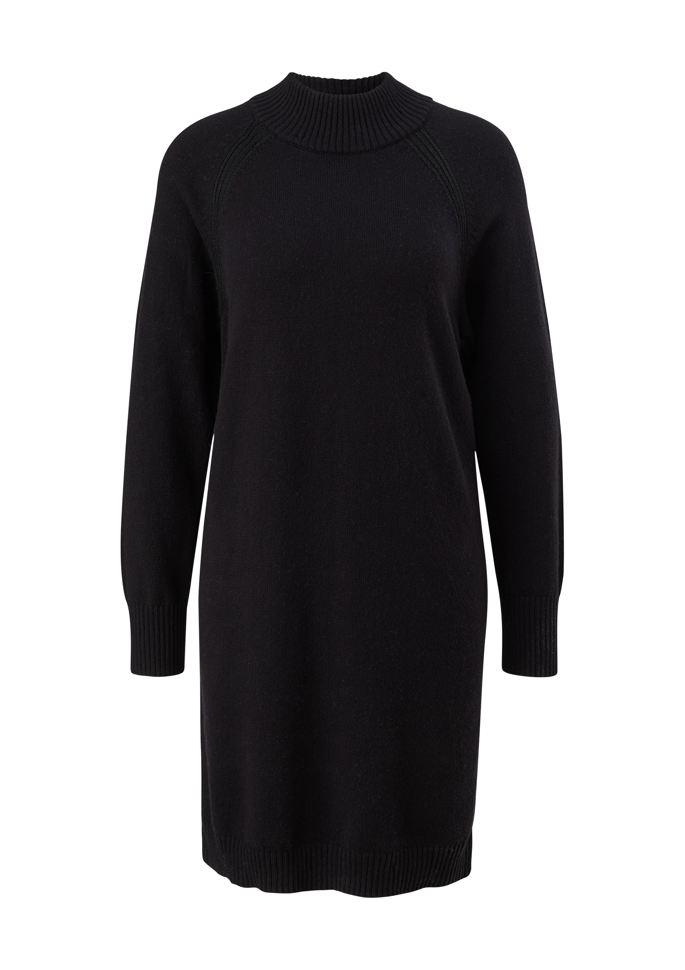 comma casual identityPletena haljina - crna boja: prednji dio