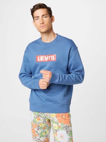 Coupe regular Sweat-shirt 'Relaxd Graphic Crew' LEVI'S ® en bleu : devant