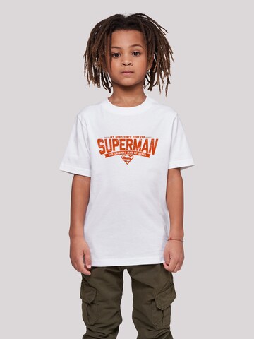 F4NT4STIC Shirt 'DC Comics Superman My Hero' in Wit: voorkant