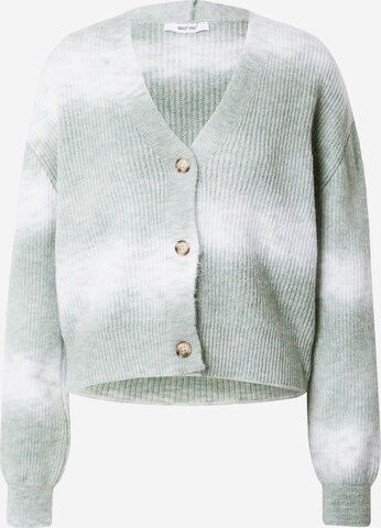 ABOUT YOU Knit Cardigan 'Silva' in Green: front