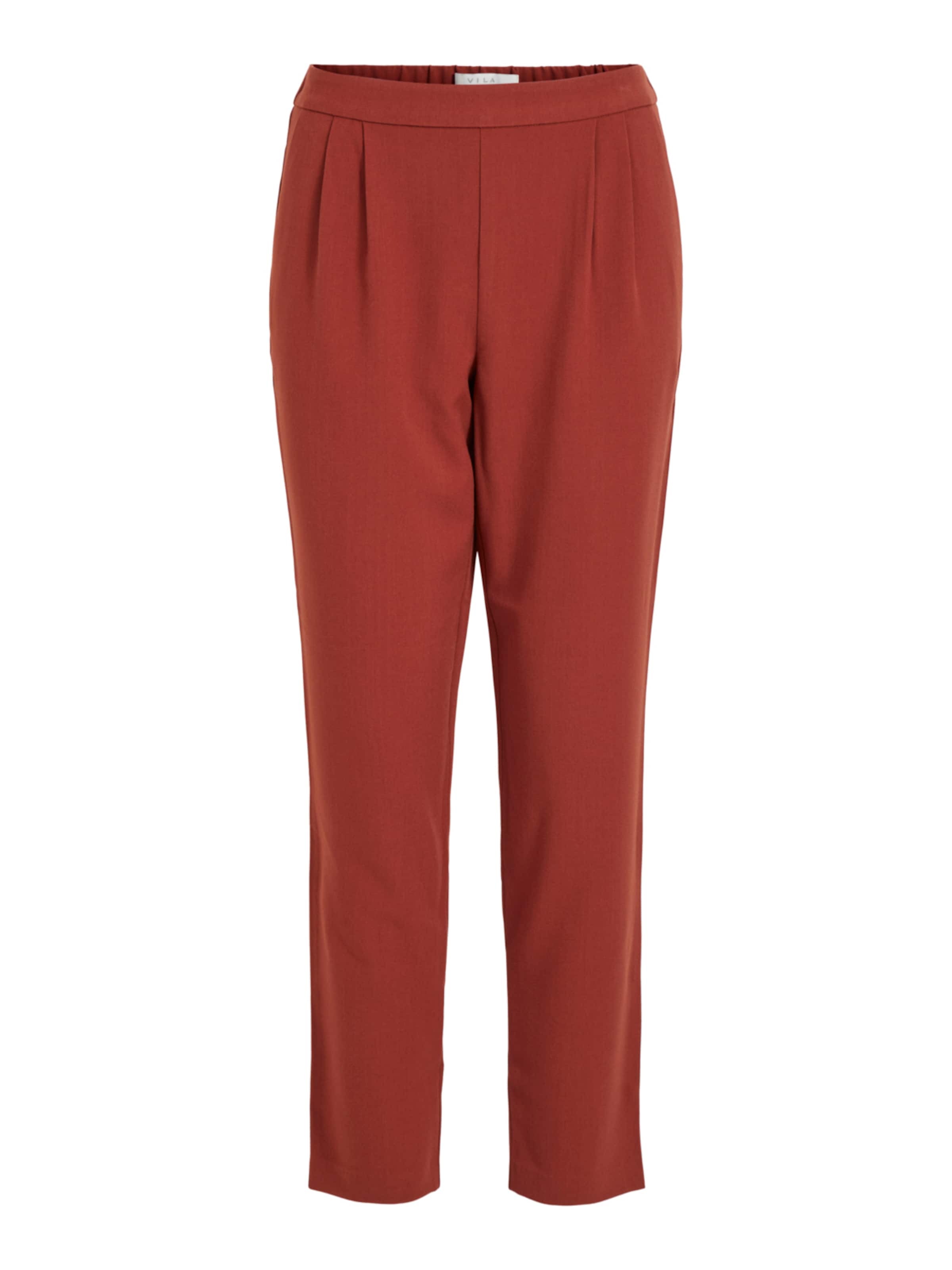 3NZeT Abbigliamento VILA Pantaloni con pieghe Titti in Rosso Ruggine 