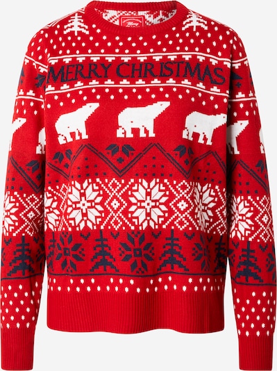 Sublevel Pullover in navy / rot / weiß, Produktansicht