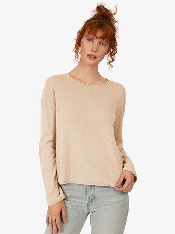 Rainbow Cashmere Pullover in Beige: predná strana