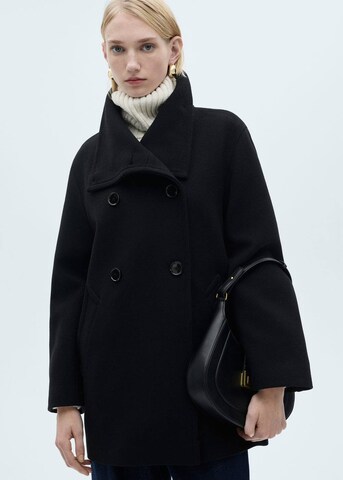 MANGO Between-Seasons Coat 'Maia' in Black: front