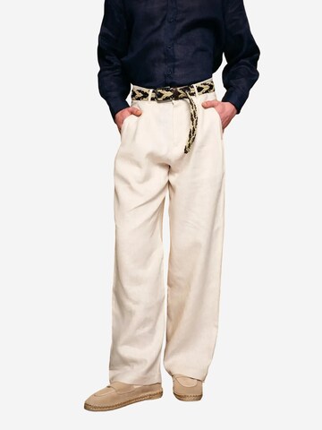 Loosefit Pantaloni con pieghe di Giesto in beige: frontale