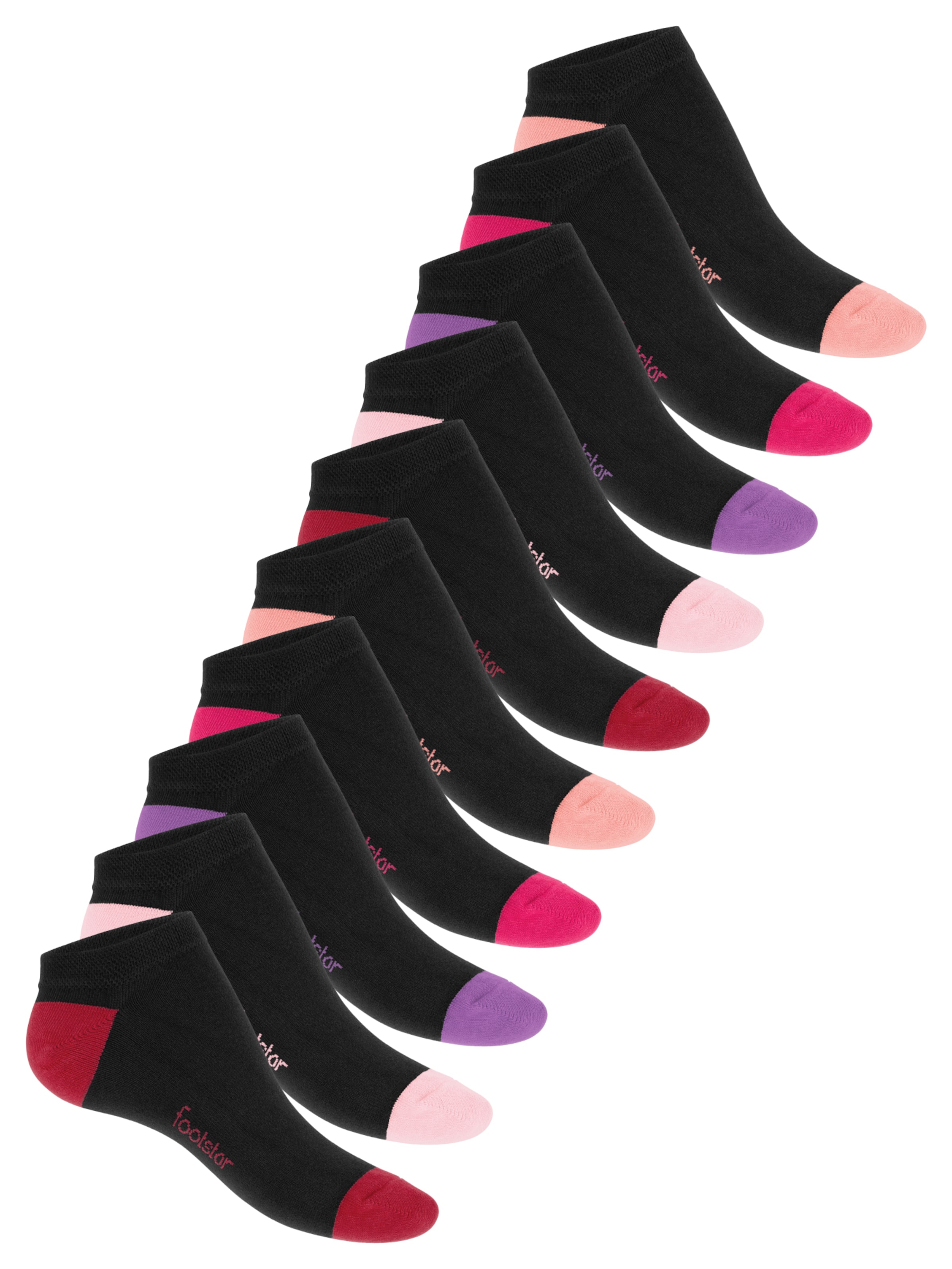 footstar Ankle Socks 'Color Pop' in Purple: front