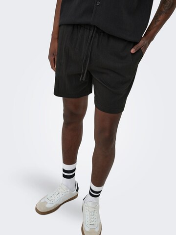 Only & Sons Loosefit Bukser 'ONSEddie' i sort