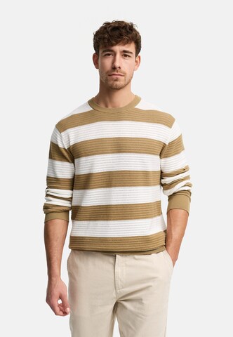 Pull-over ' INTidsel O-neck ' INDICODE JEANS en marron : devant
