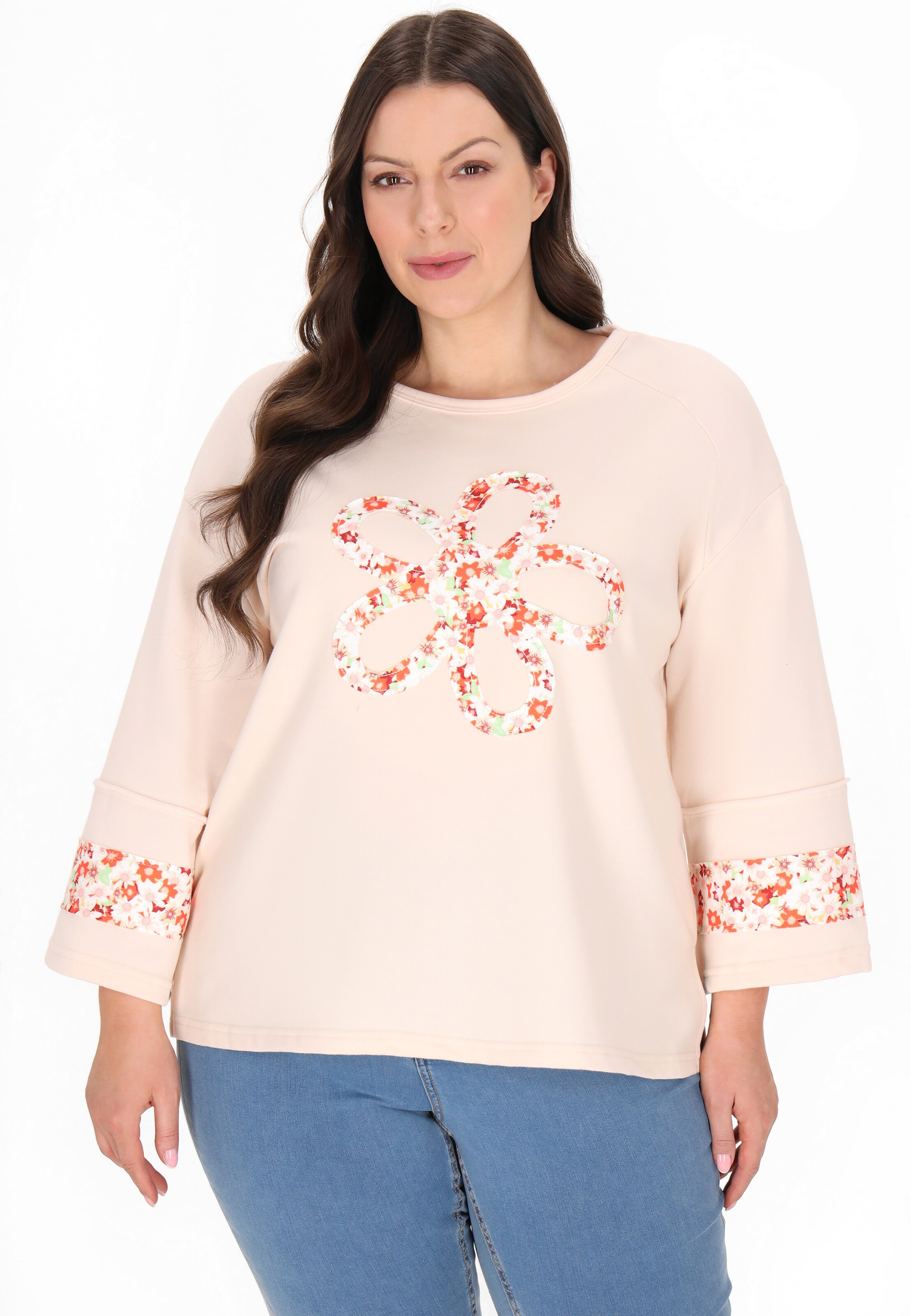 Usha Sweatshirt in Roze: voorkant