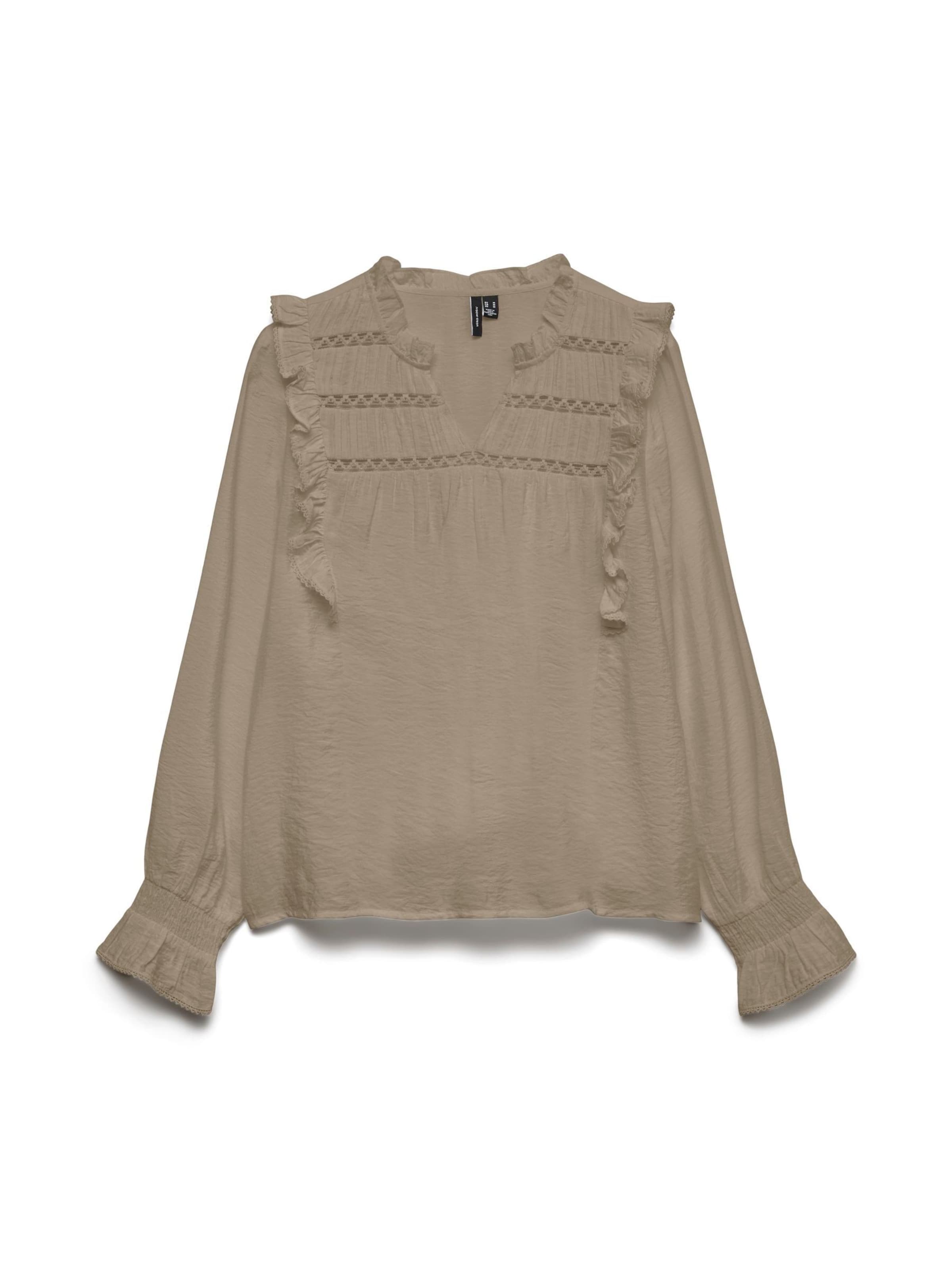 VERO MODA Blouse 'ELSIE' in Bruin: voorkant