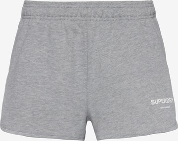 Superdry Regular Workout Pants 'Core' in Grey: front