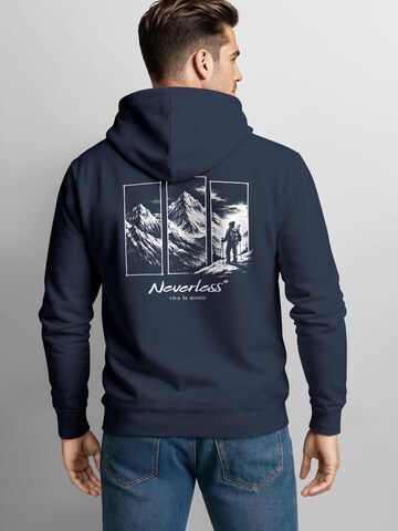 Neverless Sweatshirt 'viva la monte' in Blue