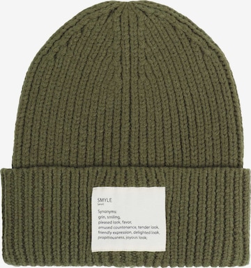 SAMAYA Beanie 'Smyle' in Grün: Vorderseite