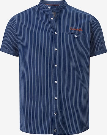 Jan Vanderstorm Comfort fit Button Up Shirt in Blue: front