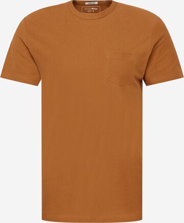 T-Shirt TOM TAILOR DENIM en marron : devant