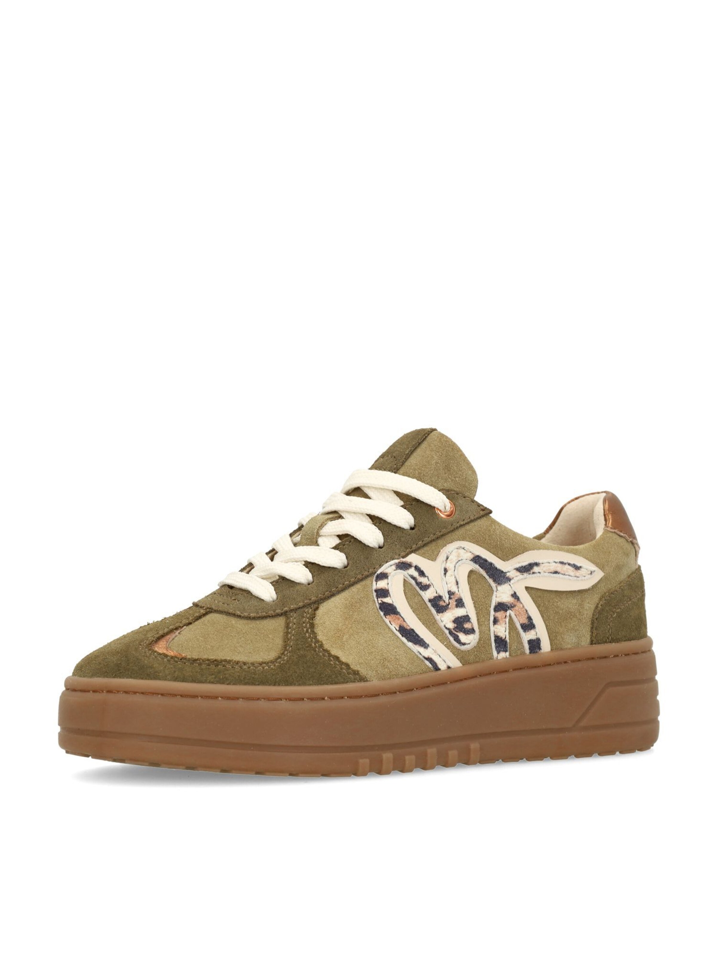 MANFIELD Sneaker in rosegold / oliv / offwhite, Produktansicht