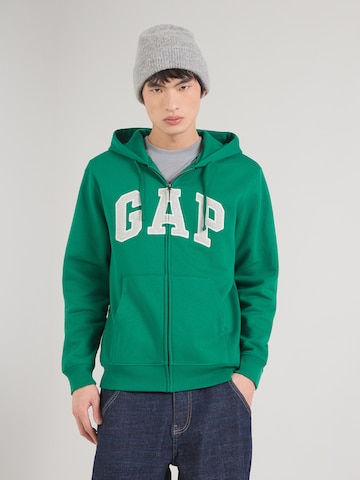 GAP Sweat jacket 'HERITAGE' in Green: front