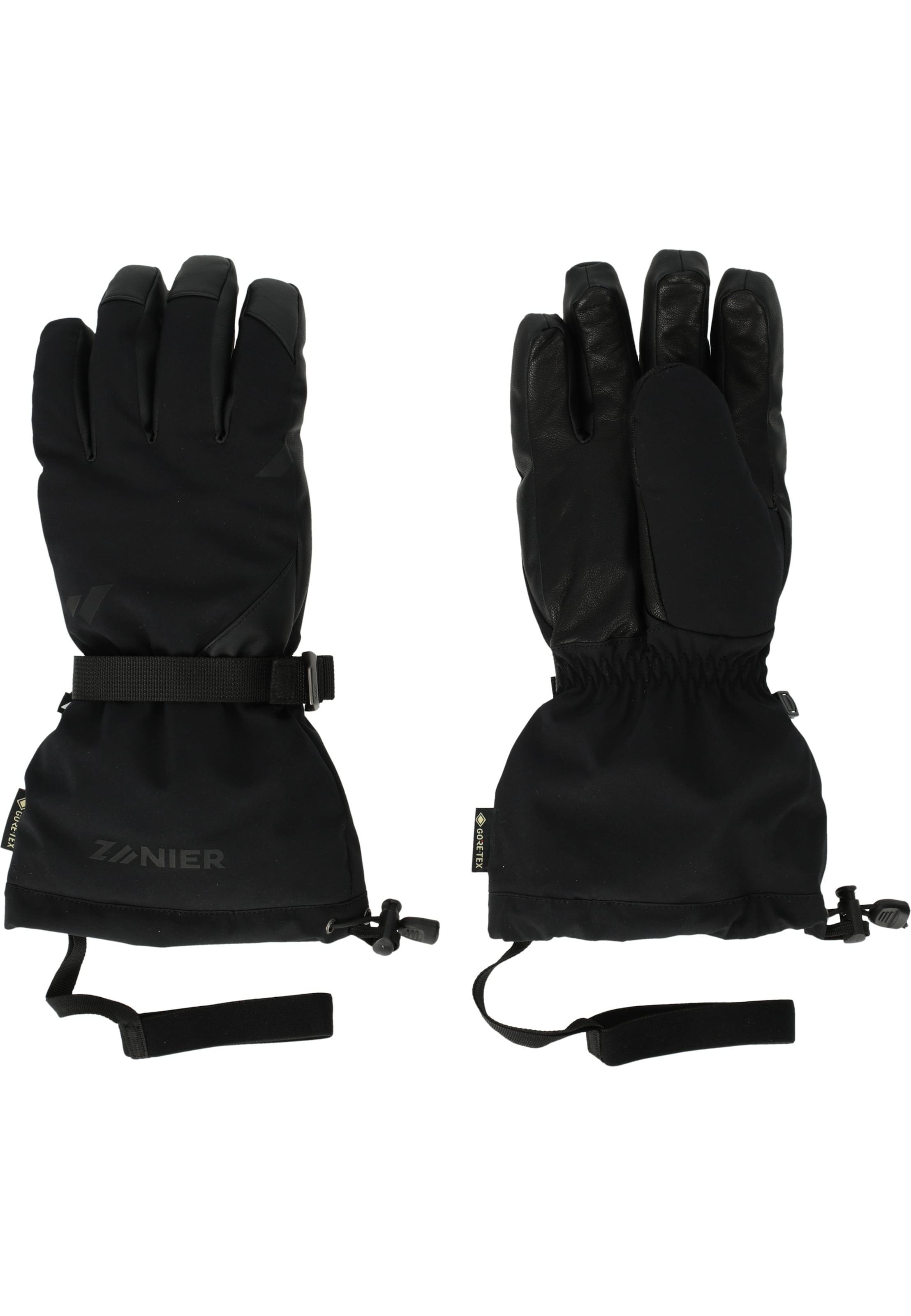 Zanier Handschuhe 'Obertauern.GTX' in Schwarz: Vorderseite