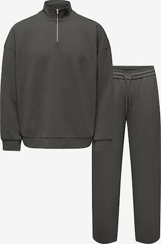 Only & Sons Костюм для бега 'ONSNEWKODYL' в Серый: спереди