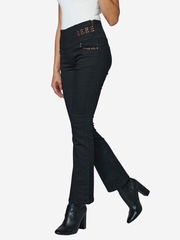 KOROSHI Разкроени Панталон в черно