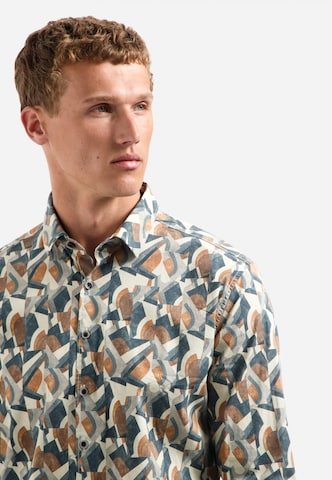No Excess Comfort fit Overhemd in Blauw