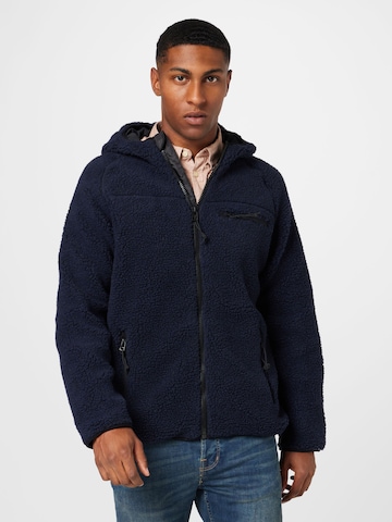 Brandit Fleece jas in Blauw: voorkant