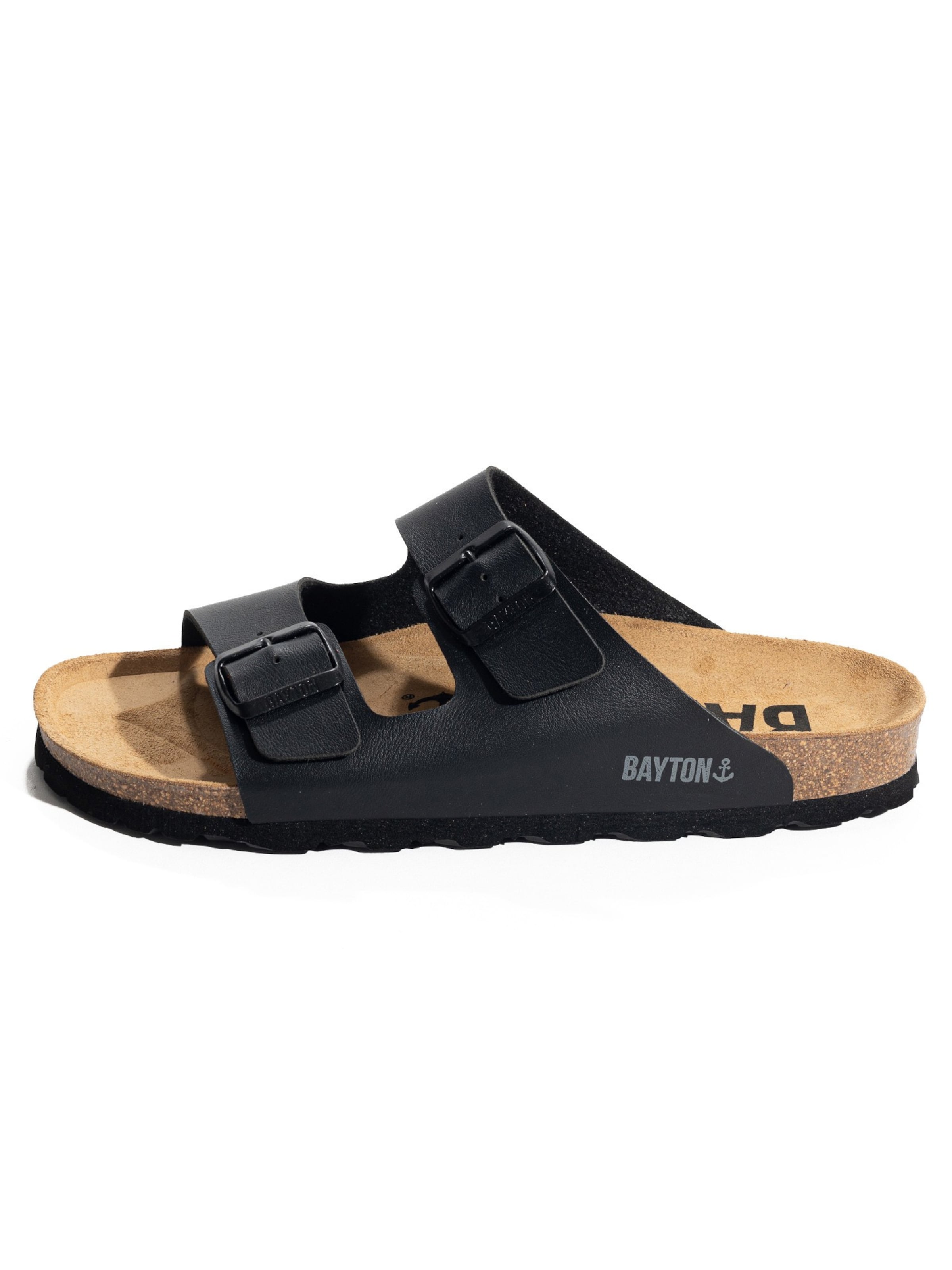 Bayton Pantolette 'Atlas' i svart: framsida