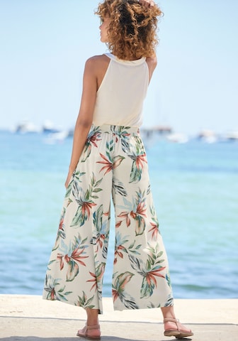 LASCANA Wide Leg Hose in Beige