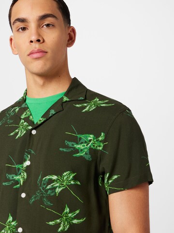 BLEND Regular fit Button Up Shirt in Green