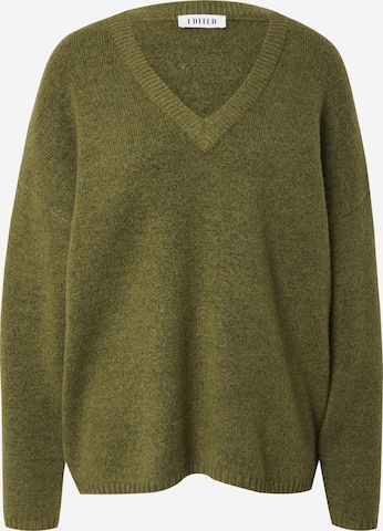 EDITED Пуловер 'Urielle Wool' в зелено: отпред