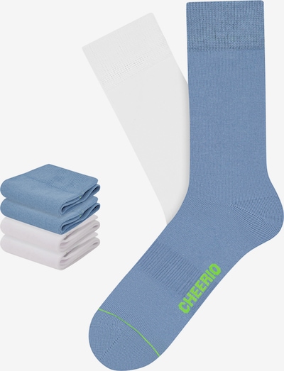 CHEERIO* Socken 'Best Friend 4P' in blau / grün / weiß, Produktansicht