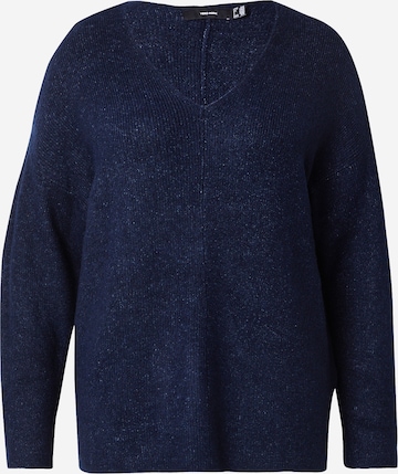 Vero Moda Curve Neulepaita 'VMClefile' värissä sininen: etupuoli