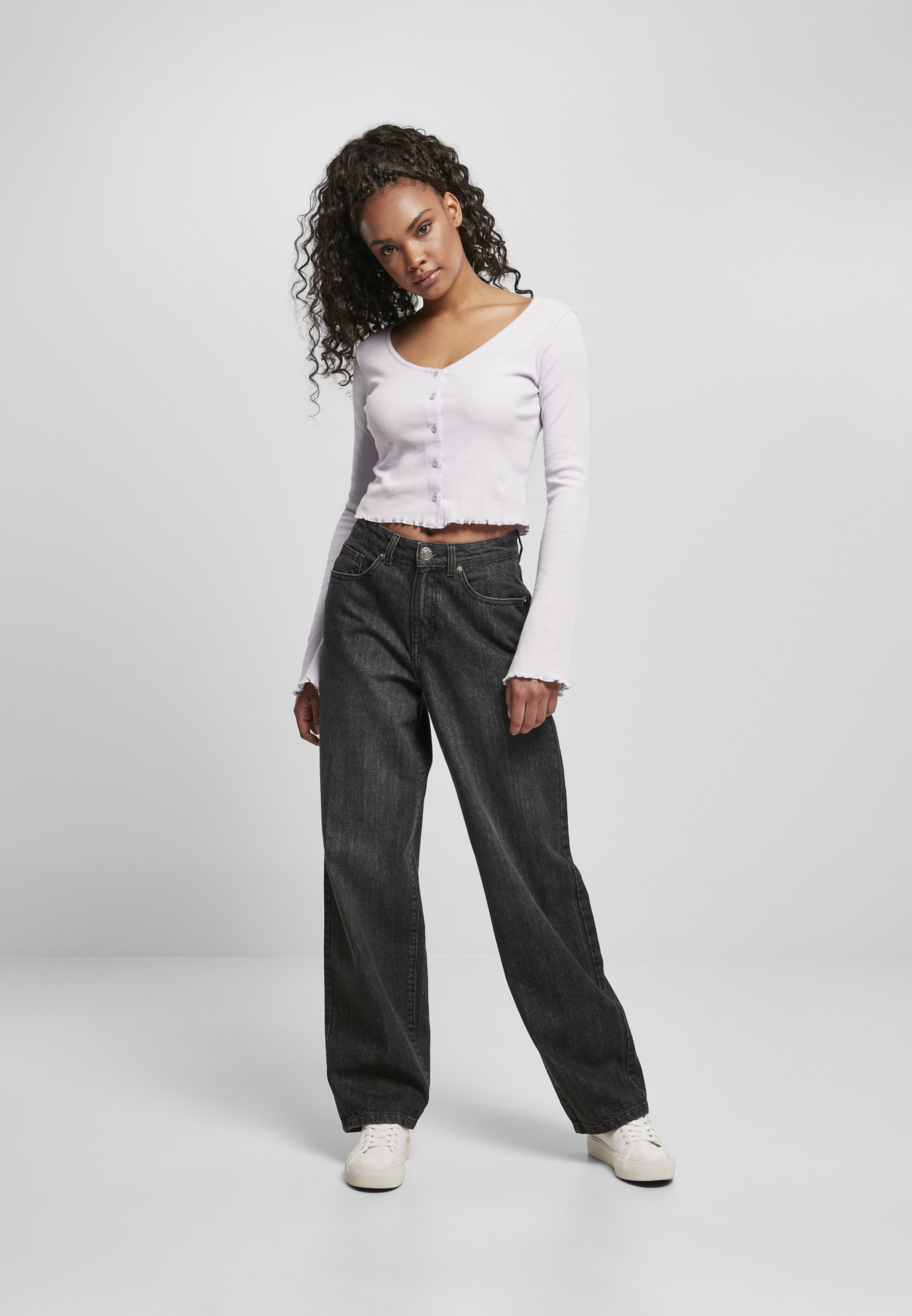 Frauen Pullover & Strick Urban Classics Strickjacke in Flieder - ZJ66759 Frauen Pullover & Strick Urban Classics Strickjacke in Flieder - ZJ66759