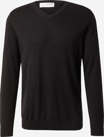 SELECTED HOMME Sweater 'Berg' in Black: front