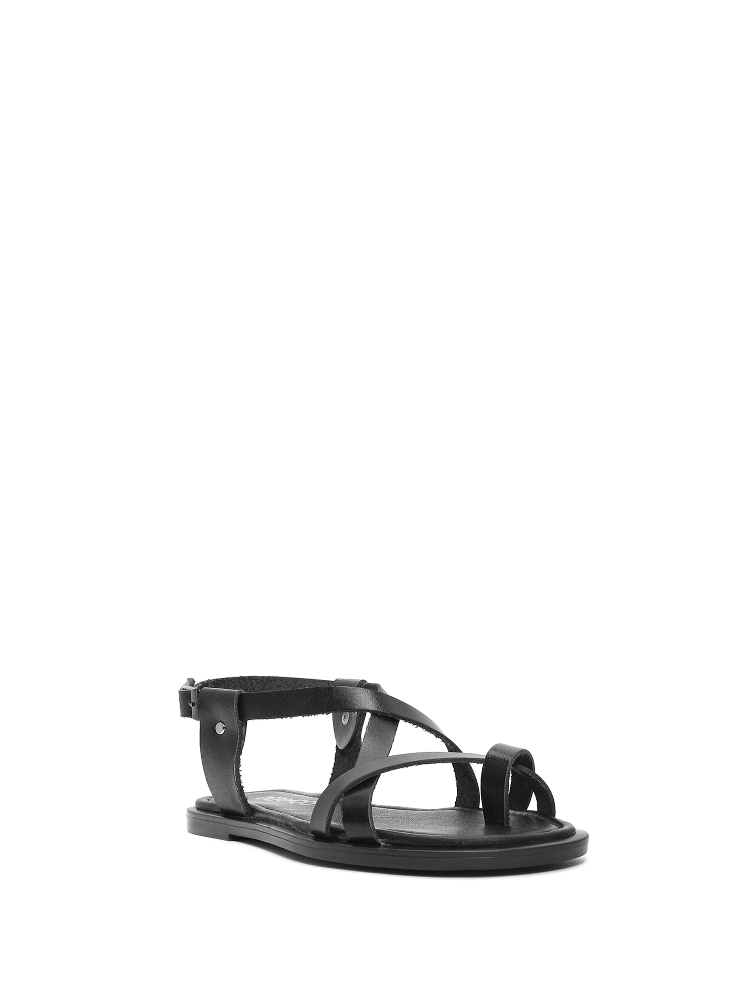 Flip-flops de la Derimod pe negru: față