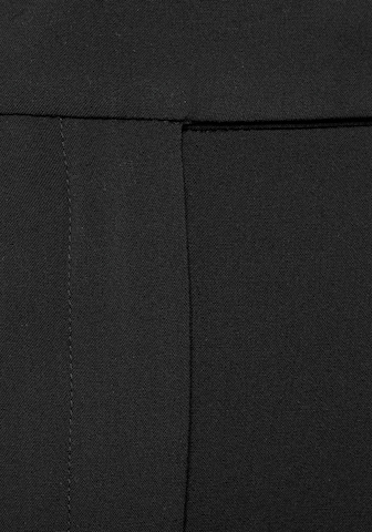 LASCANA - Pierna ancha Pantalón de pinzas en negro