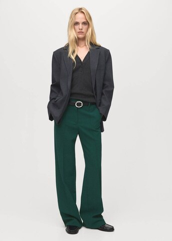 MANGO Wide leg Pants 'Maca' in Green