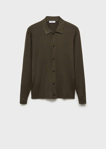 MANGO MAN Knit Cardigan 'London' in Green