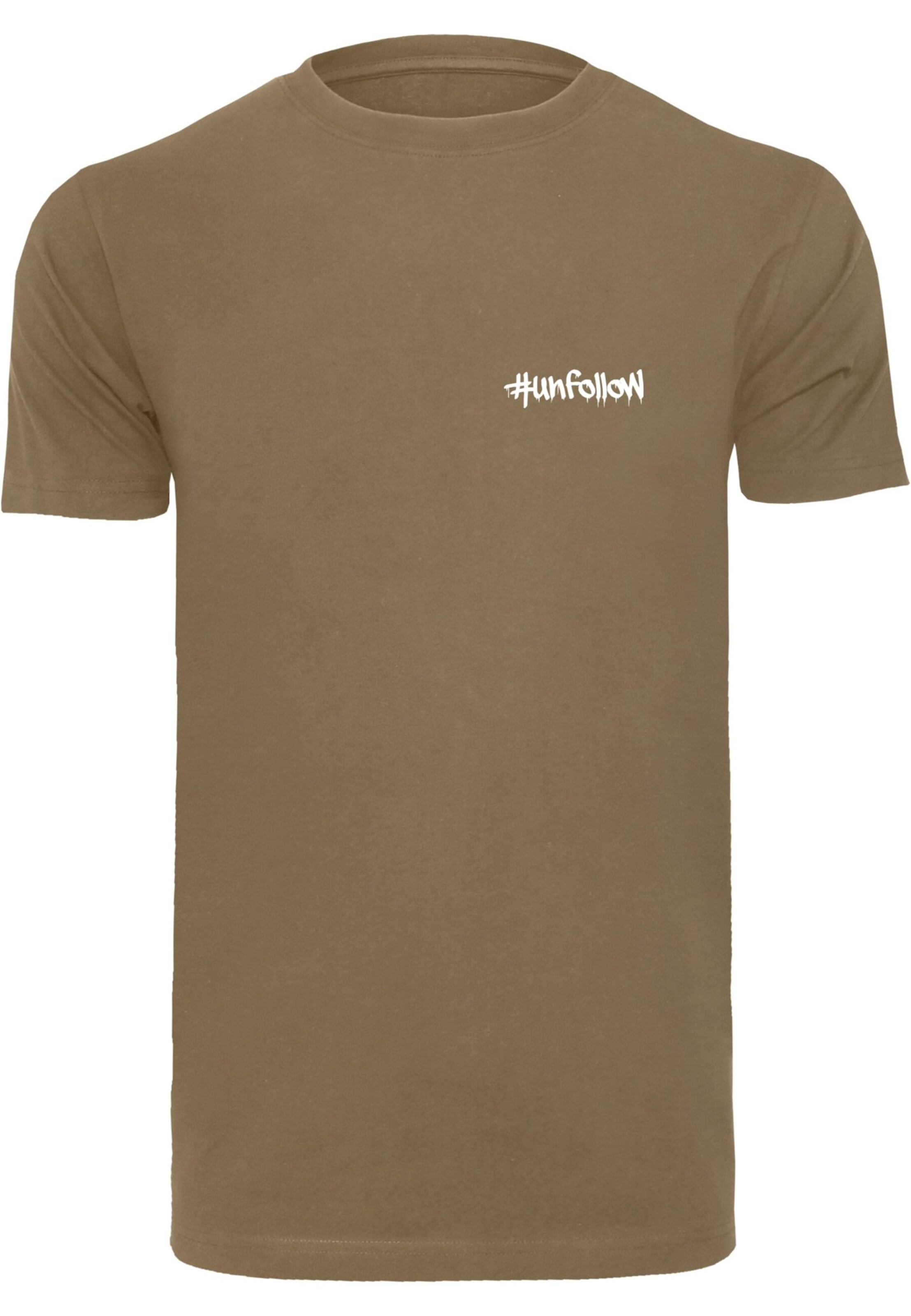 Merchcode Shirt 'Unfollow' in Green: front