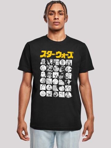 T-Shirt 'Star Wars Japanese Character Thumbnail' F4NT4STIC en noir : devant