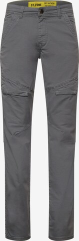 Street One MEN Slim fit Cargo Pants in Grey: front