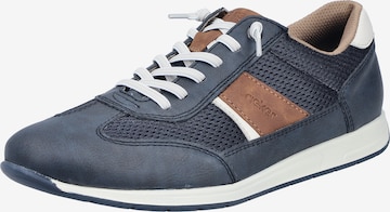 Baskets basses Rieker en bleu : devant