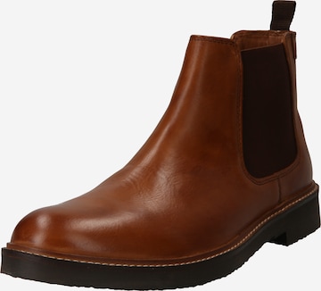 BURTON MENSWEAR LONDON - Botas chelsea em castanho: frente