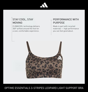 Bustier Soutien-gorge de sport 'Optime Essentials' ADIDAS PERFORMANCE en marron