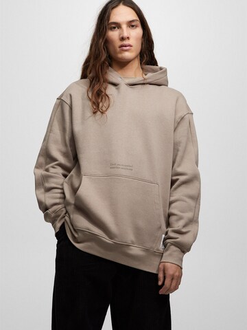 Pull&Bear Sweatshirt in Bruin: voorkant