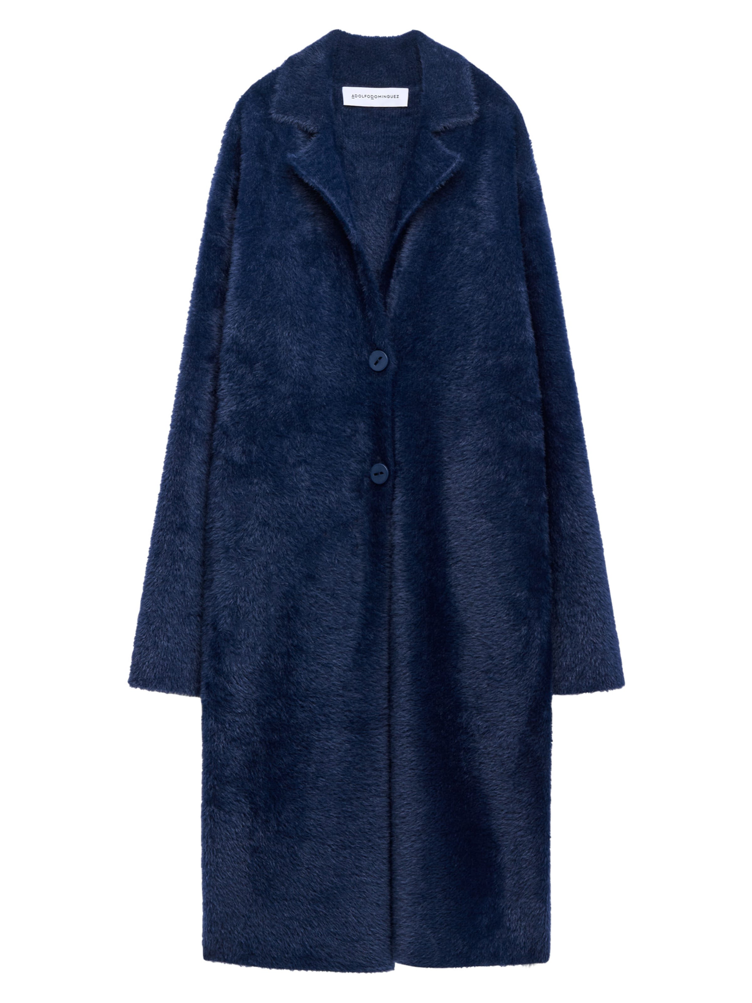 Adolfo Dominguez - Abrigo de entretiempo en azul: frente
