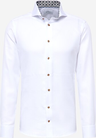 ETON Regular Fit Skjorte 'Dobby' i hvid: forside